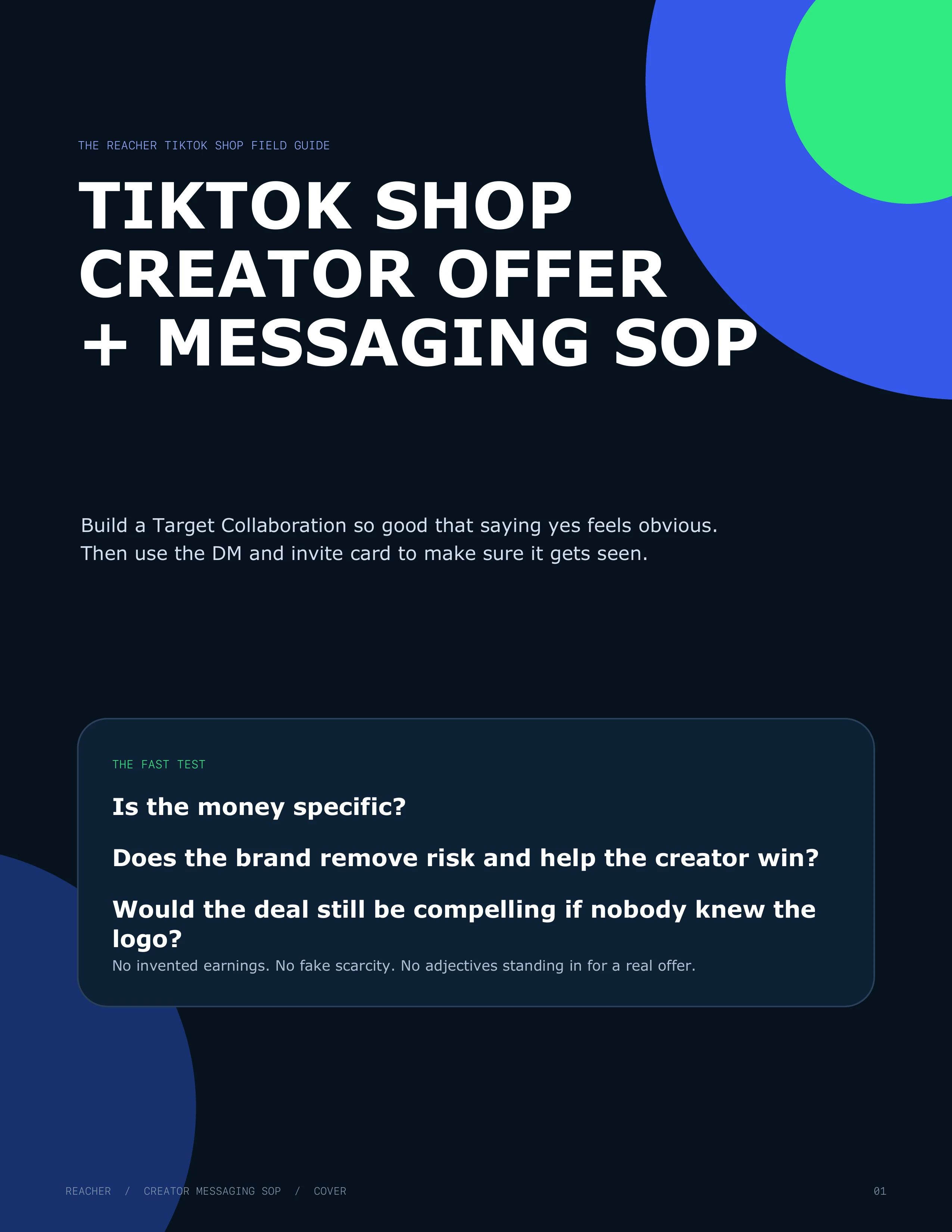 Cover of The Creator Messaging SOP by Reacher